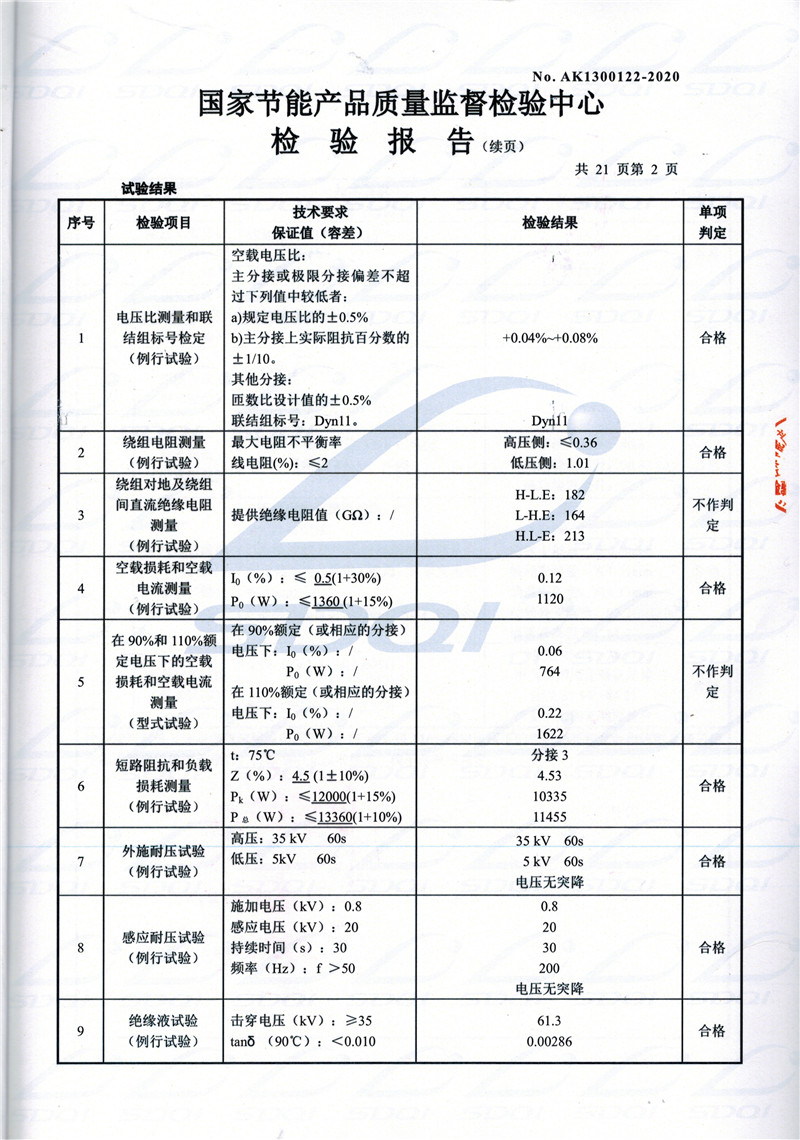 高低压试验报告-S11-1250芦淞芦淞芦淞油浸式变压器-2.jpg